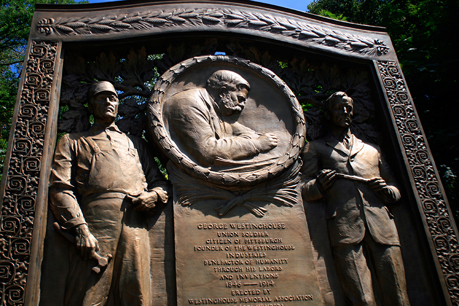 Restoration of antique bronze memorial